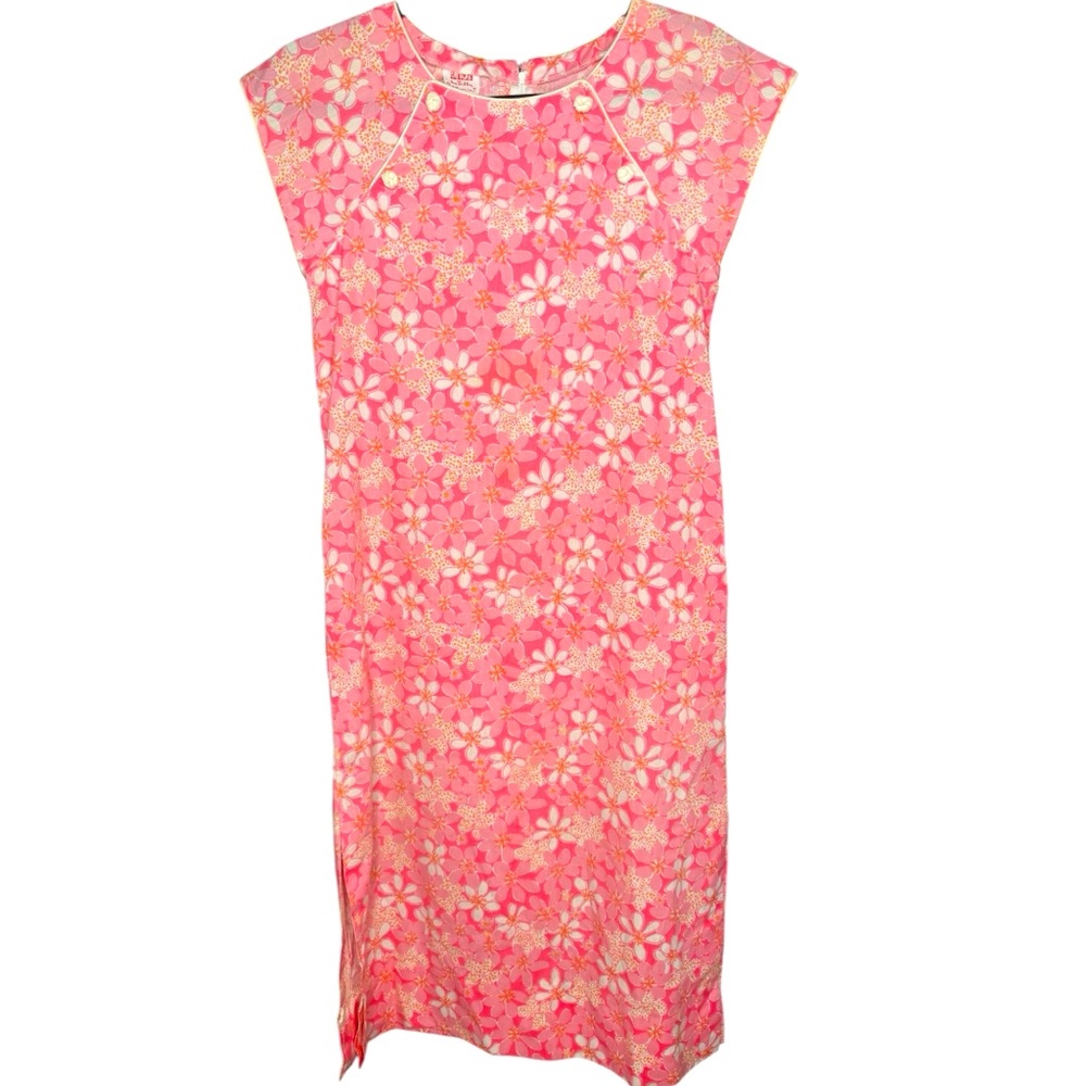 Vintage Lilly Pulitzer Pink Floral Shift Dress | Size 7/8 | Rare Collectible